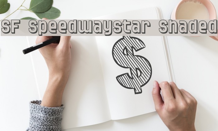 SF Speedwaystar Shaded Font examples