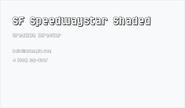 SF Speedwaystar Shaded Business Card