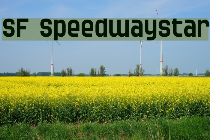 SF Speedwaystar Font examples