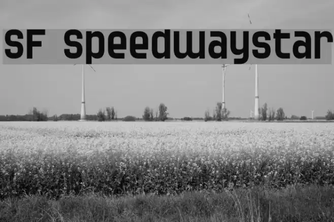 SF Speedwaystar Font examples