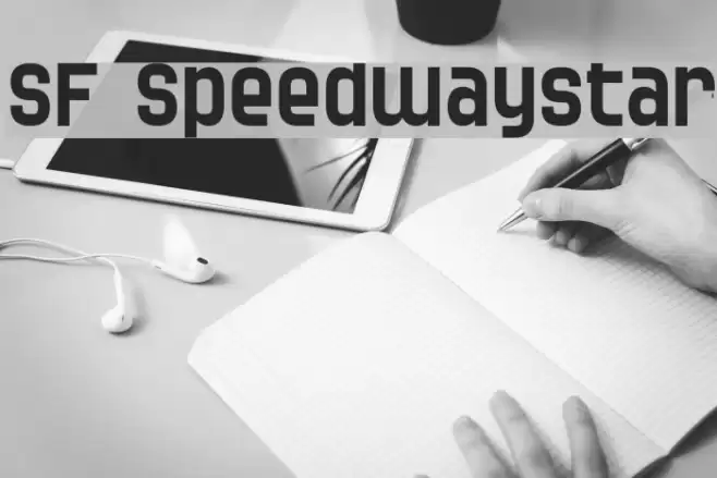 SF Speedwaystar Font examples