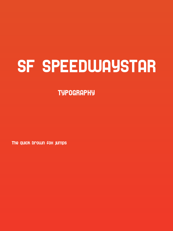 SF Speedwaystar Poster