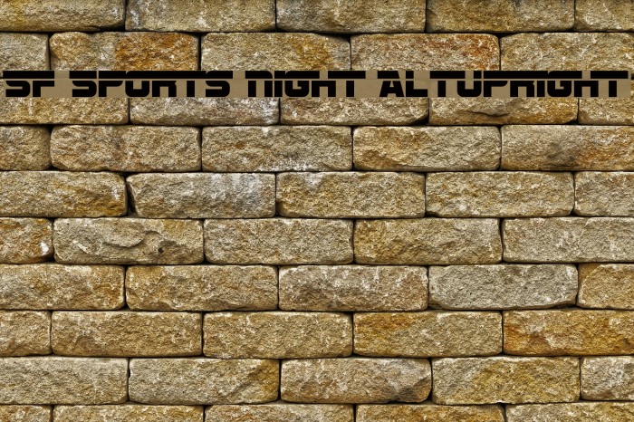 SF Sports Night AltUpright フォント examples