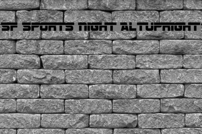 SF Sports Night AltUpright Font examples