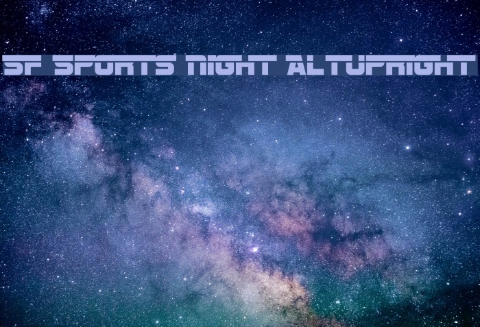 SF Sports Night AltUpright フォント examples