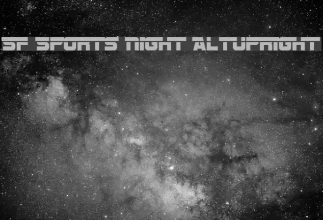 SF Sports Night AltUpright Font examples