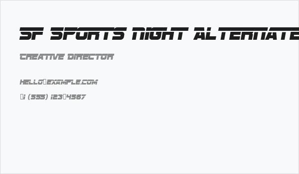 SF Sports Night Alternate Business Card
