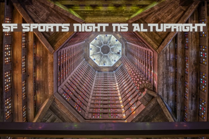 SF Sports Night NS AltUpright Font examples