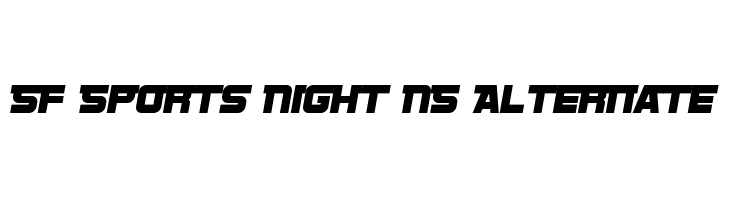 SF Sports Night NS Alternate Font