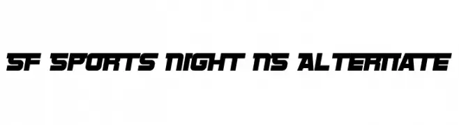 SF Sports Night NS Alternate  font caratteri gratis