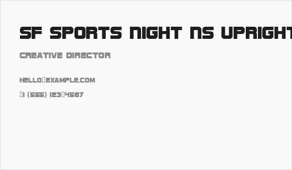 SF Sports Night NS Upright Business Card