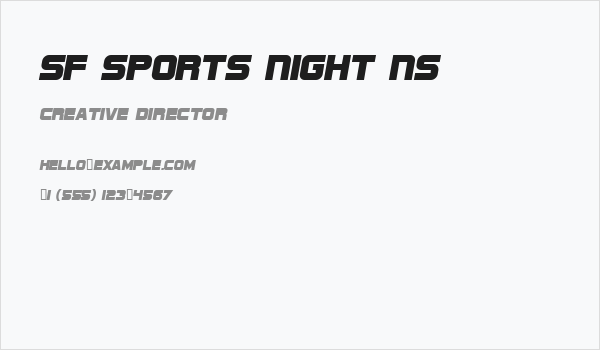 SF Sports Night NS Business Card