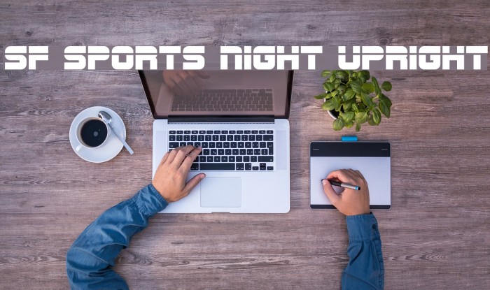 SF Sports Night Upright Font examples