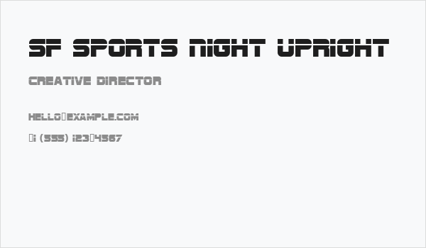 SF Sports Night Upright Business Card