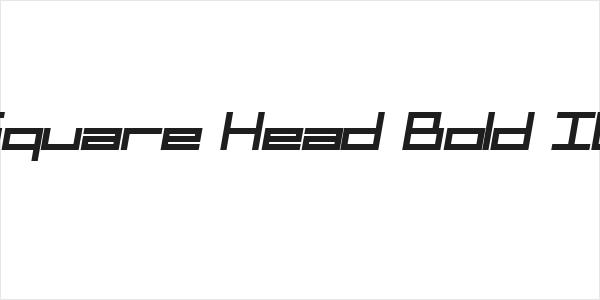 SF Square Head Bold Italic Logo