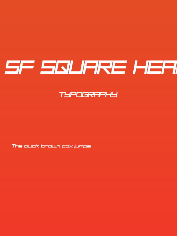 SF Square Head Bold Italic Poster