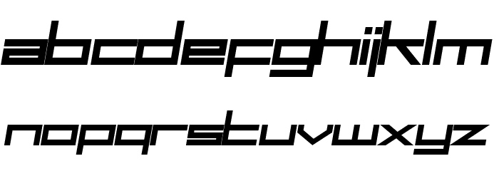SF Square Head Bold Italic Font LOWERCASE