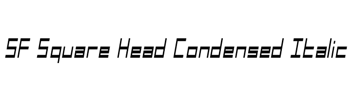 SF Square Head Condensed Italic Font