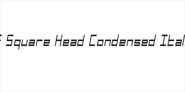 SF Square Head Condensed Italic Logo