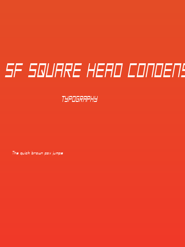 SF Square Head Condensed Italic Poster