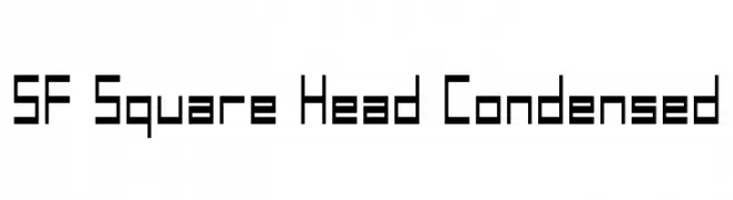 SF Square Head Condensed  Frei Schriftart Herunterladen