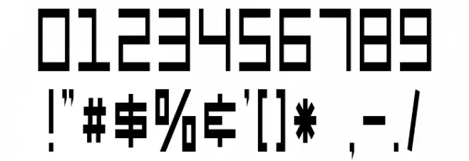SF Square Head Condensed Font OTHER CHARS