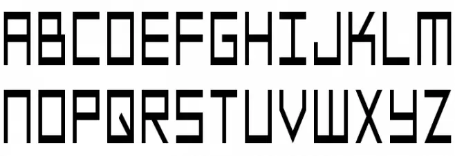 SF Square Head Condensed Schriftart Groß