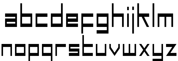 SF Square Head Condensed Font LOWERCASE