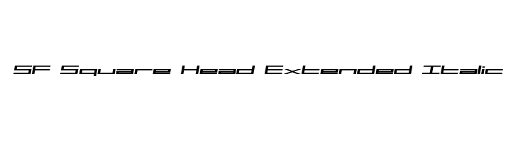 SF Square Head Extended Italic Font