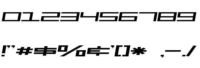 SF Square Head Extended Italic Font Alte caractere