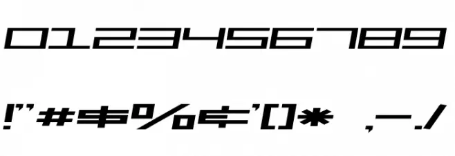 SF Square Head Extended Italic Caratteri ALTRI CARATTERI