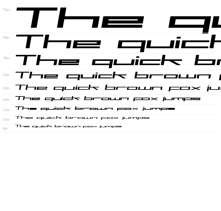 SF Square Head Extended Italic Waterfall