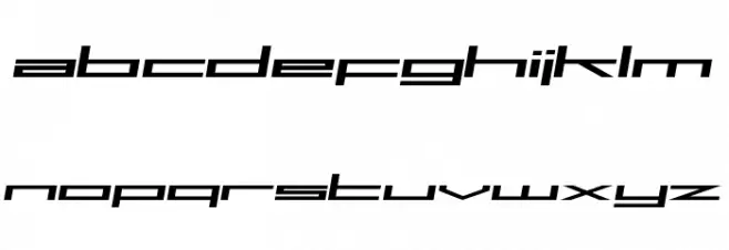 SF Square Head Extended Italic Caratteri MINUSCOLO