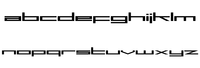 SF Square Head Extended Font LOWERCASE