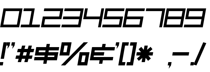 SF Square Head Italic Font OTHER CHARS