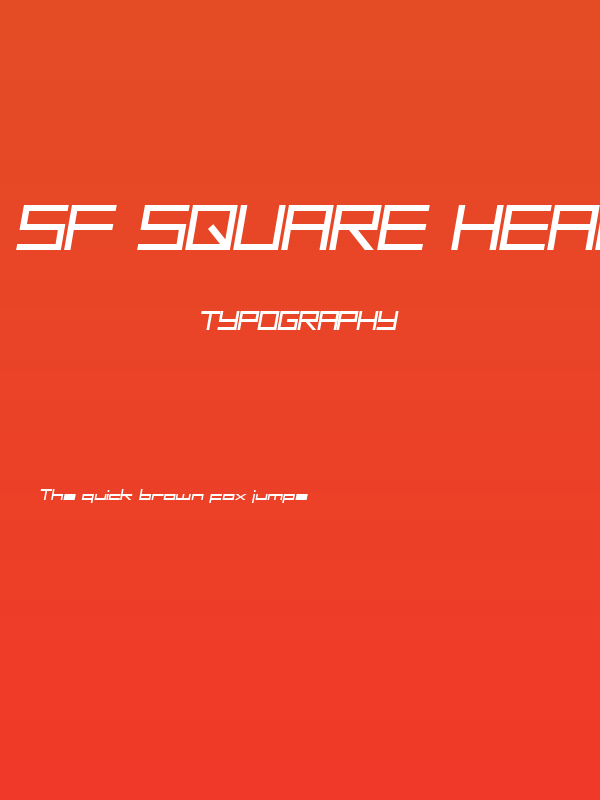 SF Square Head Italic Poster