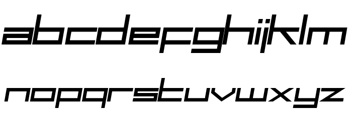 SF Square Head Italic Font LOWERCASE