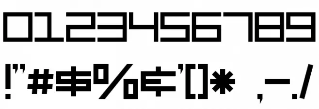 SF Square Head フォント その他の文字