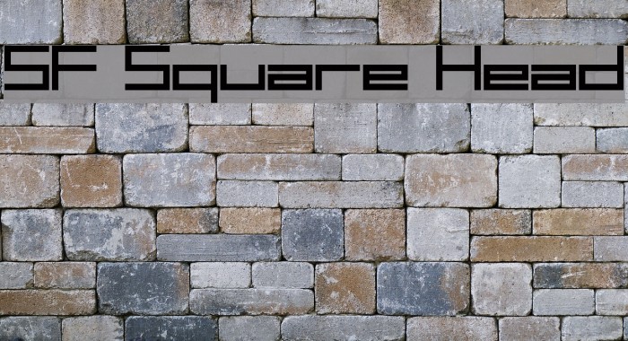SF Square Head Font examples