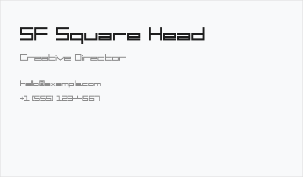 SF Square Head Business Card