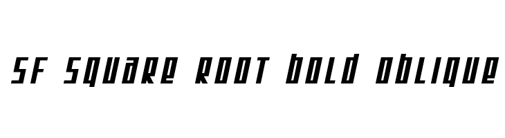 SF Square Root Bold Oblique Font