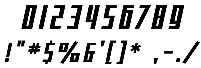 SF Square Root Bold Oblique Font OTHER CHARS
