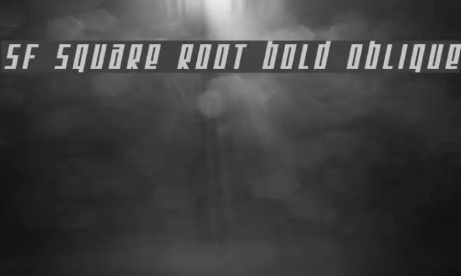 SF Square Root Bold Oblique Font examples
