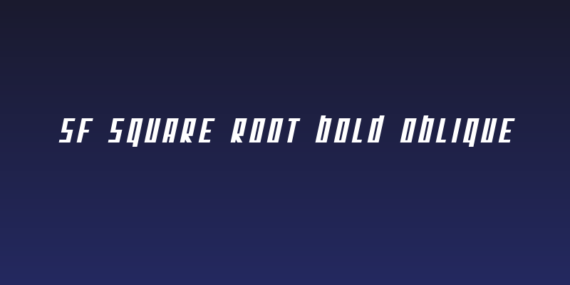SF Square Root Bold Oblique Social Header
