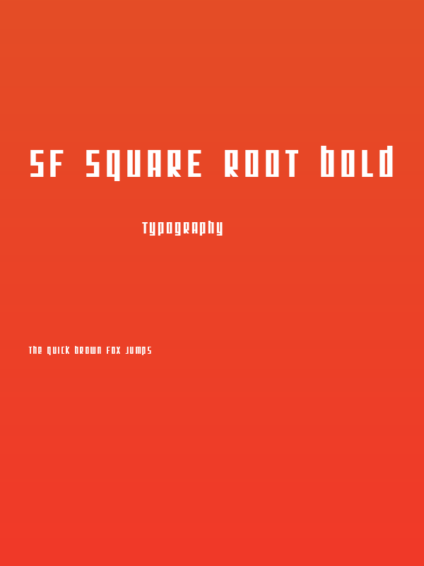 SF Square Root Bold Poster