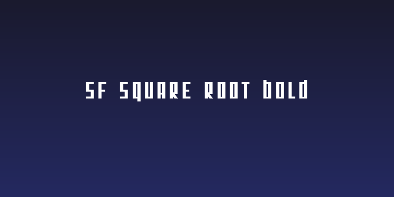SF Square Root Bold Social Header