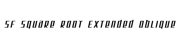 SF Square Root Extended Oblique  les polices de caractères gratuit tlcharger