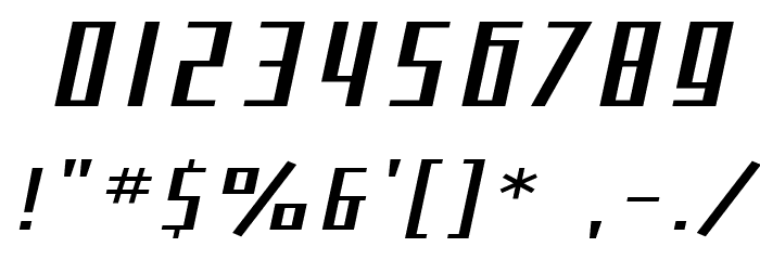SF Square Root Extended Oblique Font Alte caractere
