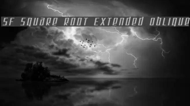 SF Square Root Extended Oblique Font examples