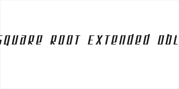 SF Square Root Extended Oblique Logo